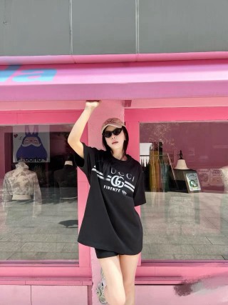 Gucci GG Firenze Black Short Sleeve T-Shirt