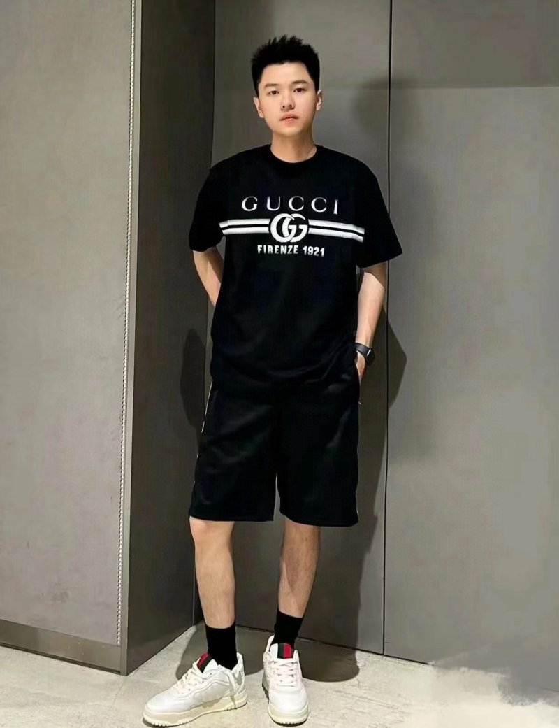 Gucci GG Firenze Black Short Sleeve T-Shirt view