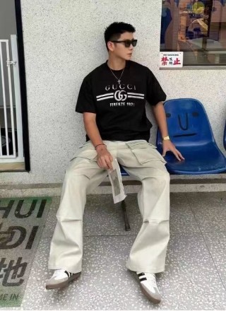 Gucci GG Firenze Black Short Sleeve T-Shirt view 6