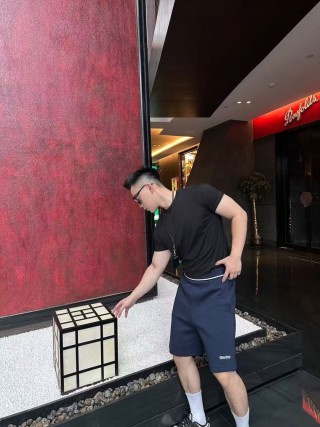 Miu Miu Navy Blue Athletic Shorts view 4