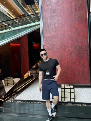 Miu Miu Navy Blue Athletic Shorts view 6