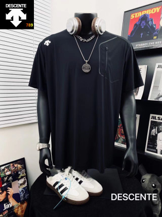 Descente 3D Embossed Ice Silk Casual T-Shirt Black view 7