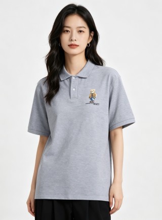 Polo Ralph Lauren Bear Logo Grey Polo Shirt