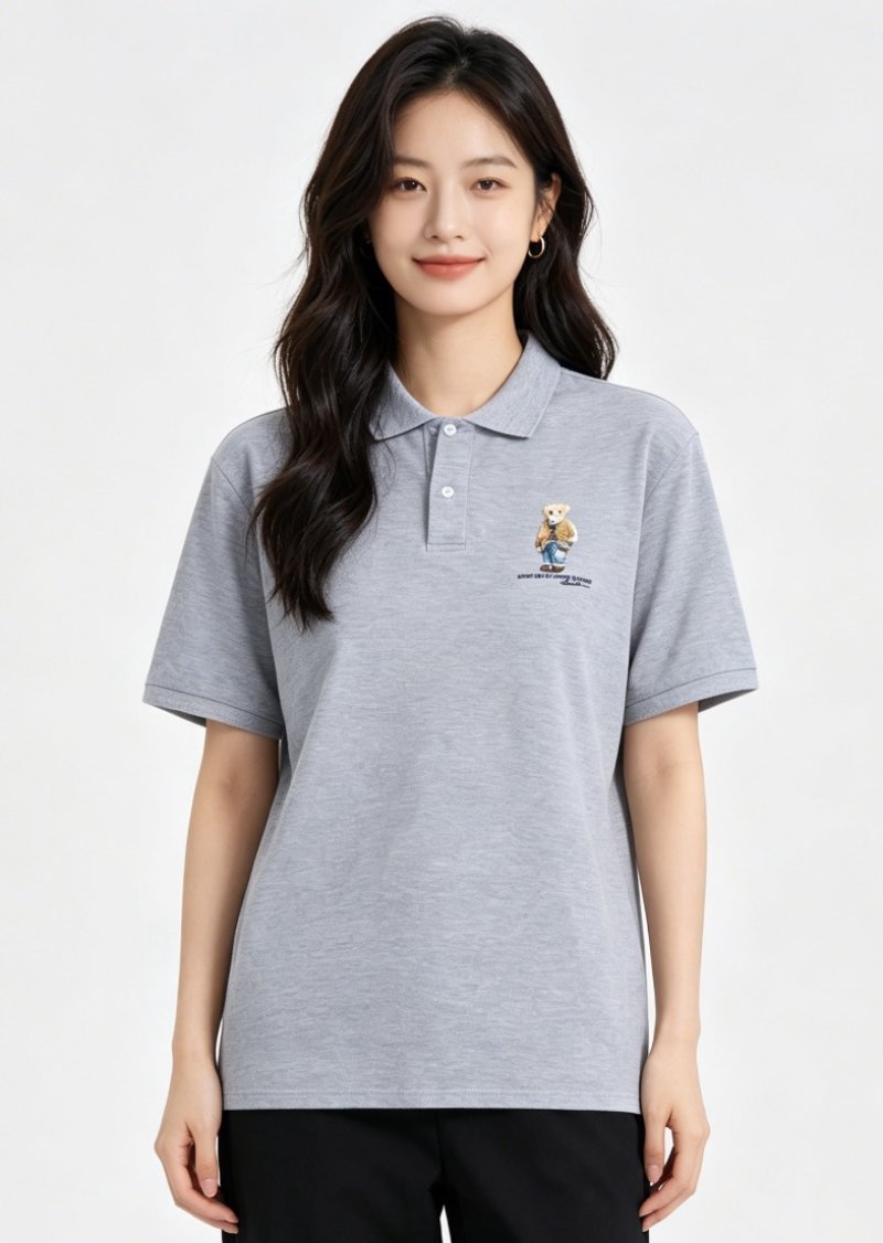Polo Ralph Lauren Bear Logo Grey Polo Shirt view