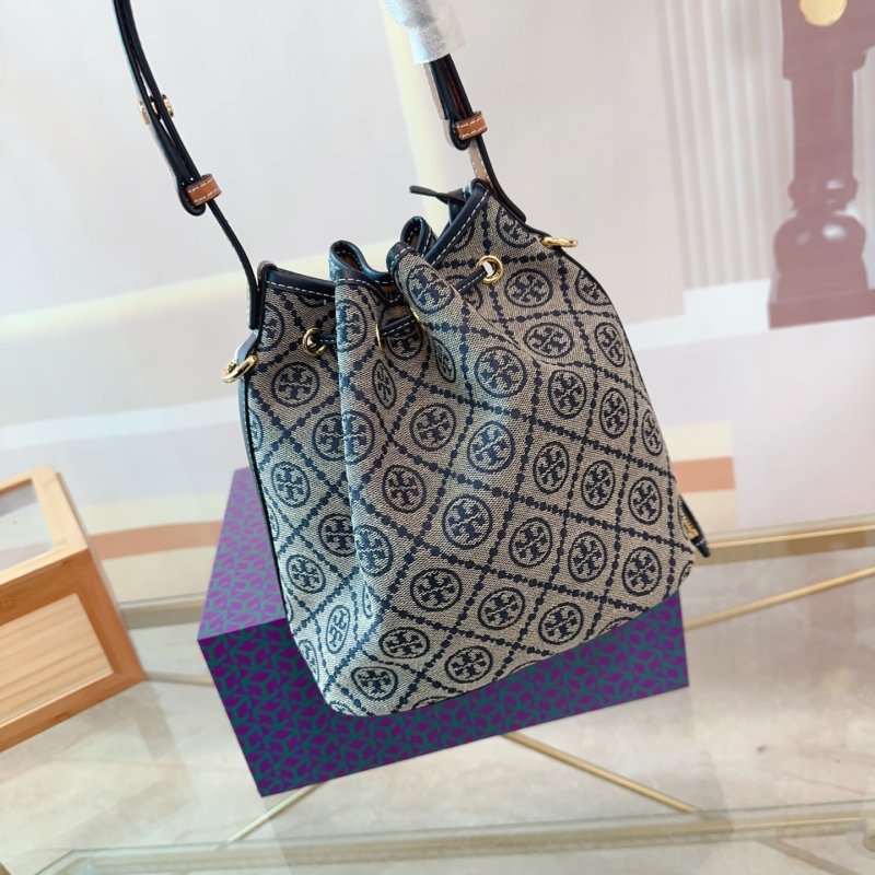 Tory Burch TB Monogram Bucket Bag Navy view