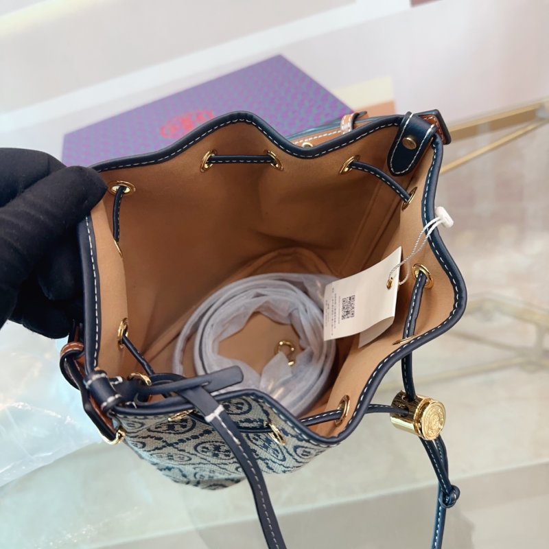 Tory Burch TB Monogram Bucket Bag Navy view