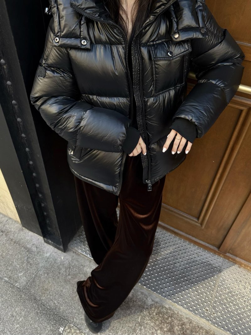 Black Puffer Down Jacket – Oversized Quilted Winter Coat view