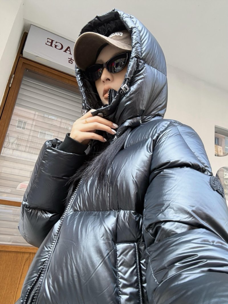 Black Puffer Down Jacket – Oversized Quilted Winter Coat view