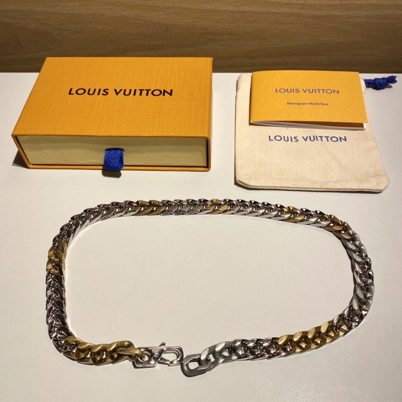 Louis Vuitton Chain Links Patches Gold Tone Bracelet