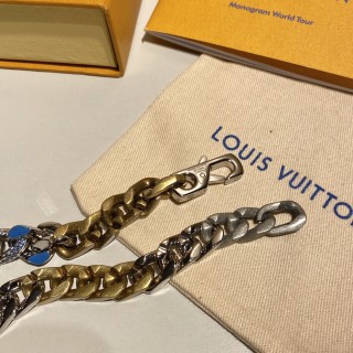 Louis Vuitton Chain Links Patches Gold Tone Bracelet view 6