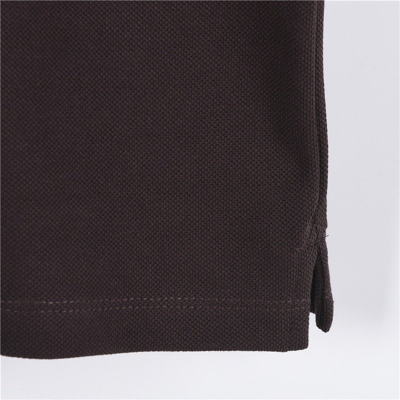 Black Short-Sleeve Polo Shirt with Check Collar view
