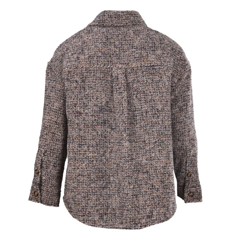Stone Island Grey Wool Blend Overshirt Jacket view