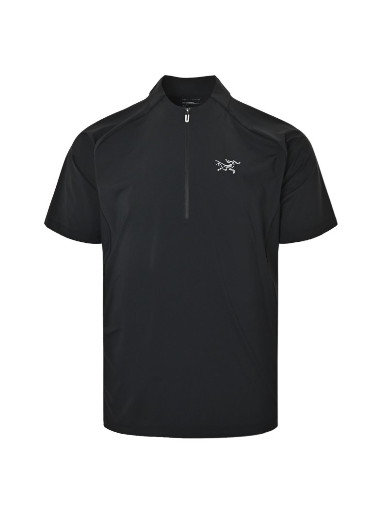 Arc'teryx Black Short Sleeve Half-Zip T-Shirt view