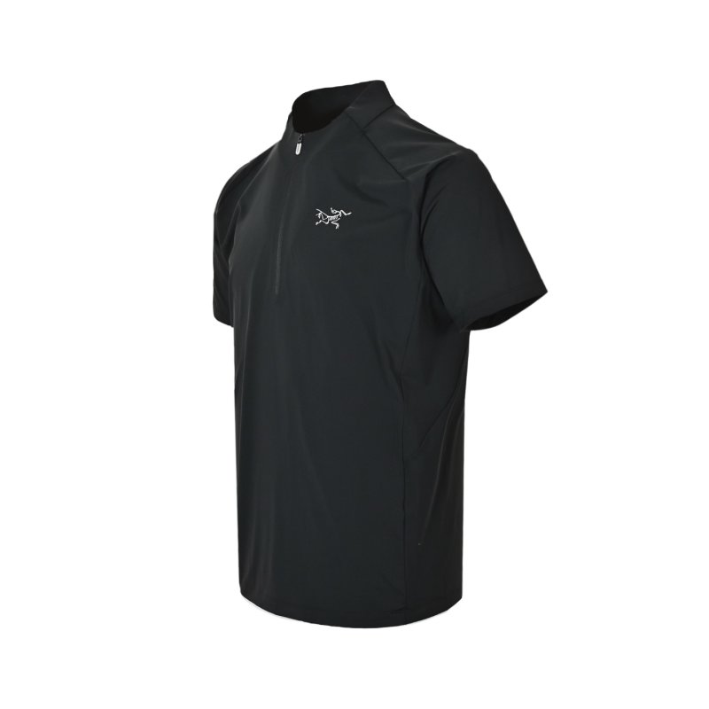 Arc'teryx Black Short Sleeve Half-Zip T-Shirt view