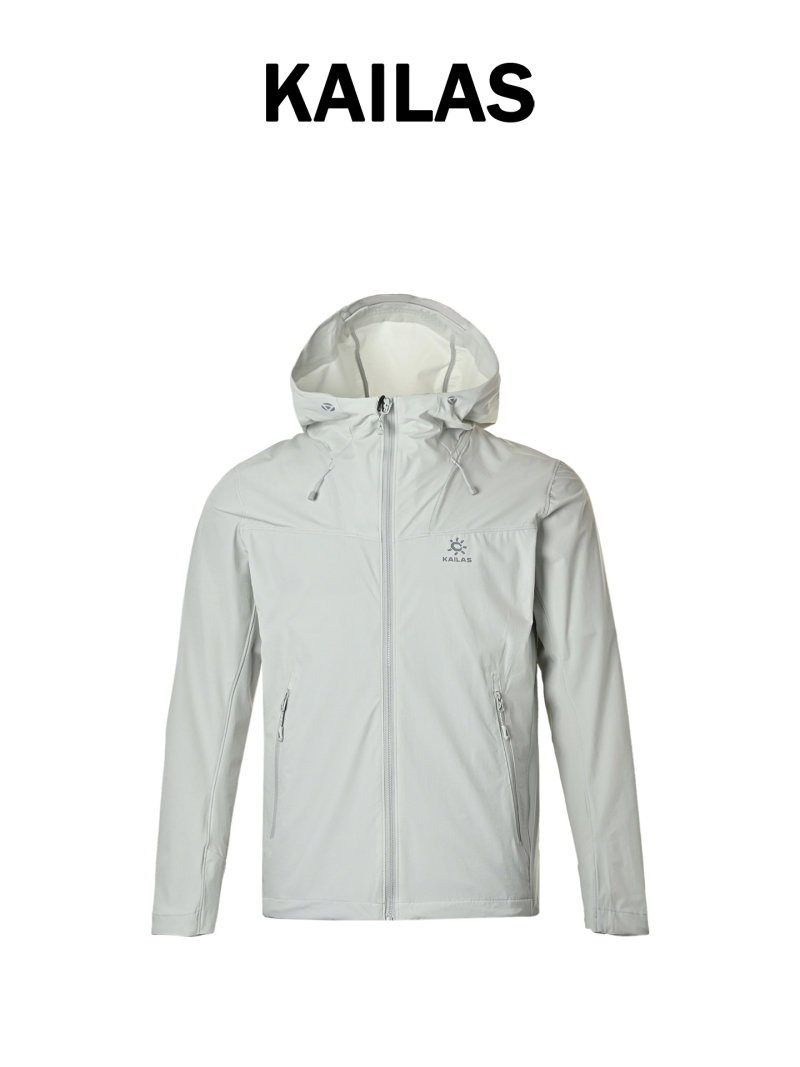 Kailas White Windbreaker Hooded Jacket