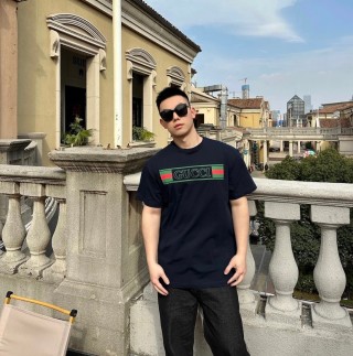 Gucci Logo Stripe Black T-Shirt