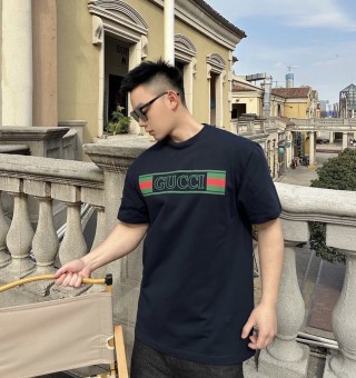 Gucci Logo Stripe Black T-Shirt view 2
