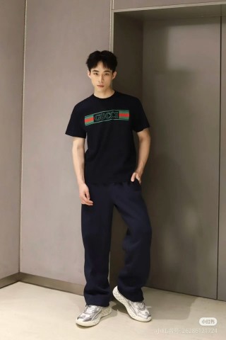 Gucci Logo Stripe Black T-Shirt view 3