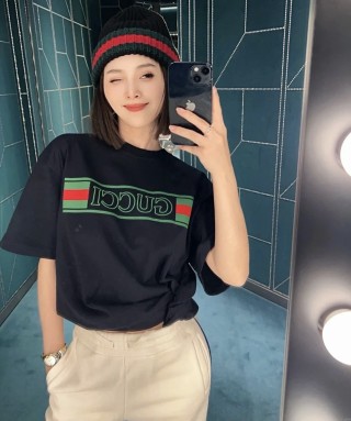Gucci Logo Stripe Black T-Shirt view 7