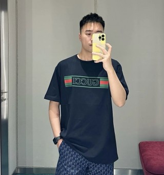 Gucci Logo Stripe Black T-Shirt view 8