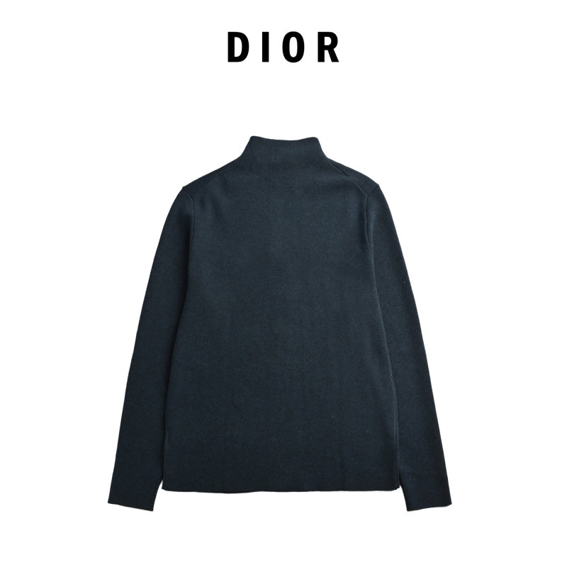 Stone Island Navy Zip Knit Cardigan Jacket view