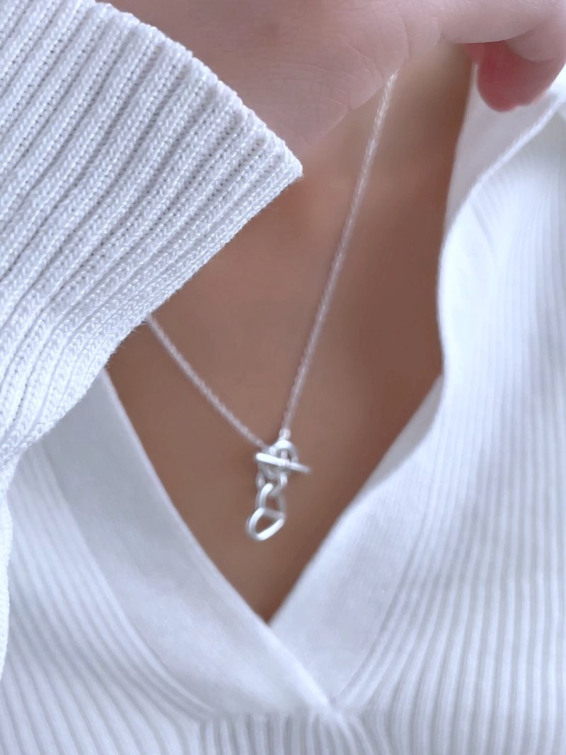 Silver Snake Chain Pendant Necklace