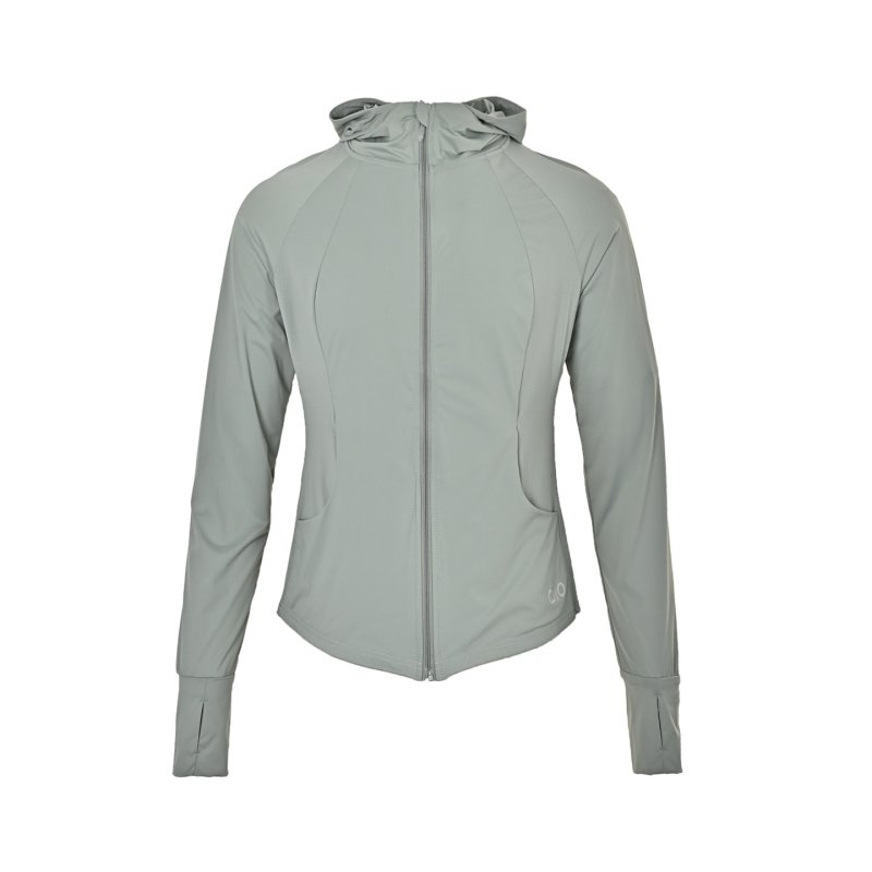 ALO Women's Slim-Fit UV Protection Yoga Jacket - Sage Green view