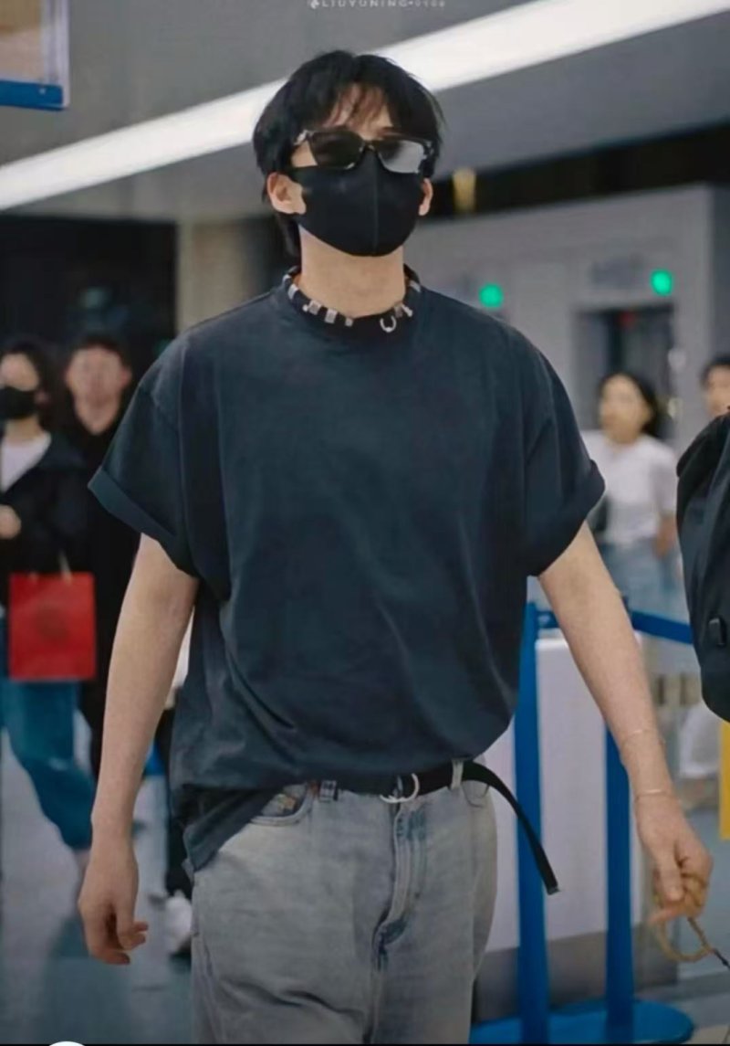 Oversized Crew Neck Short Sleeve T-Shirt - Slate Blue view