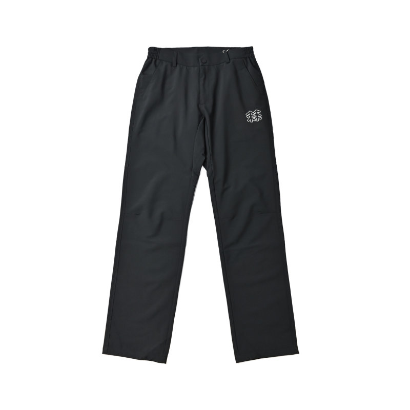 Black Technical Jogger Pants with Embroidered Logo view