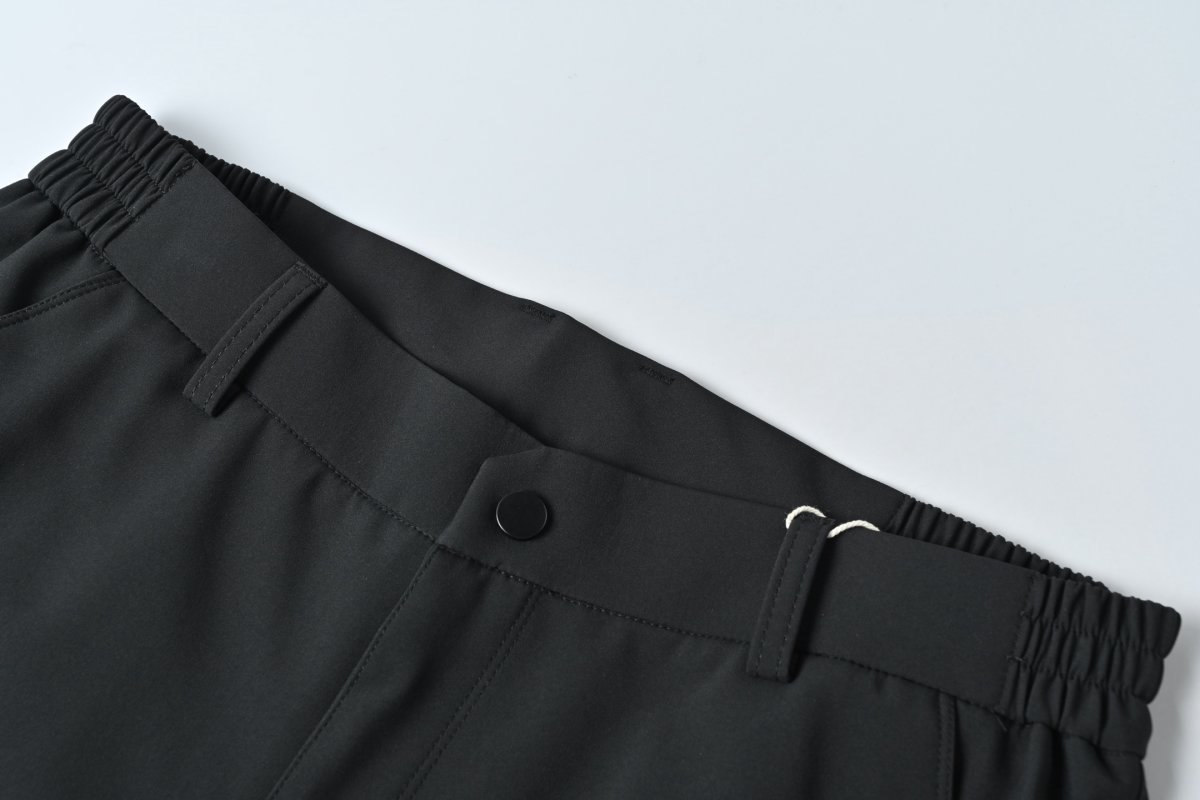 Black Technical Jogger Pants with Embroidered Logo view