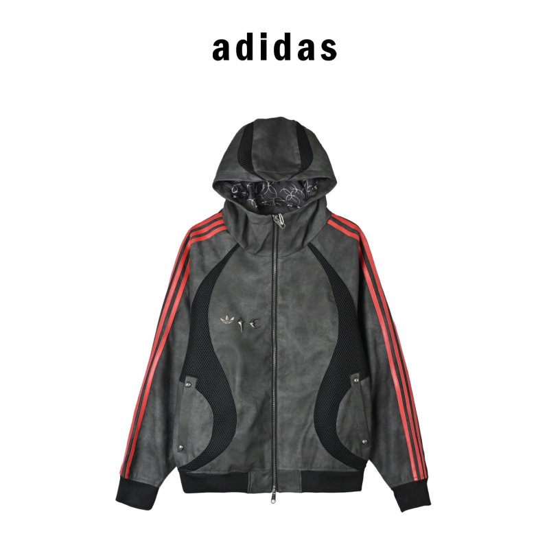 Adidas Colorblock Track Jacket Black/Grey/Red view
