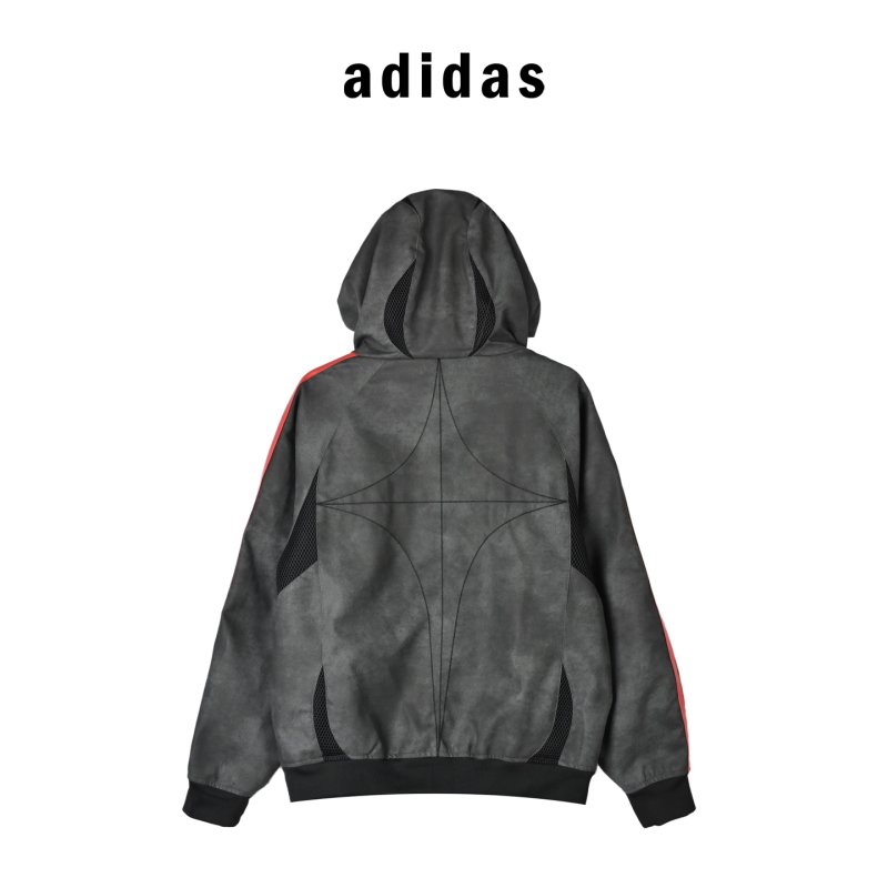 Adidas Colorblock Track Jacket Black/Grey/Red view