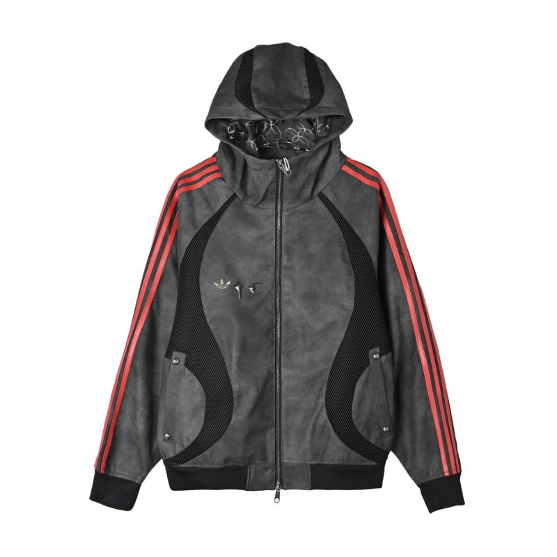 Adidas Colorblock Track Jacket Black/Grey/Red view