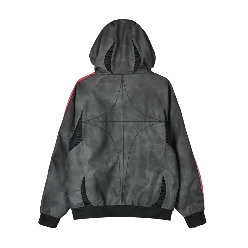 Adidas Colorblock Track Jacket Black/Grey/Red view