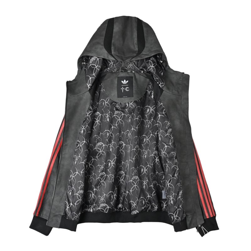 Adidas Colorblock Track Jacket Black/Grey/Red view