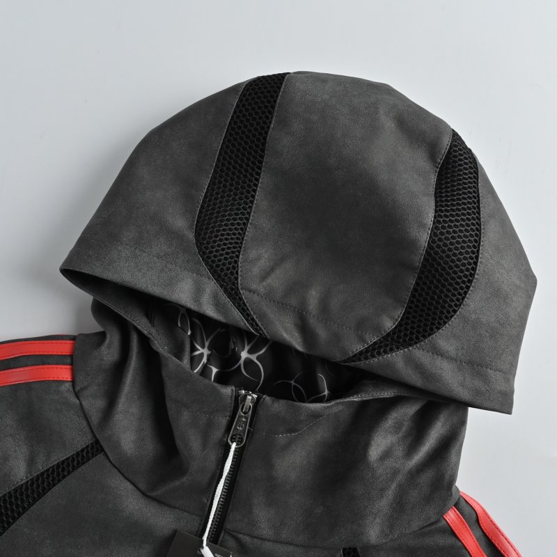 Adidas Colorblock Track Jacket Black/Grey/Red view