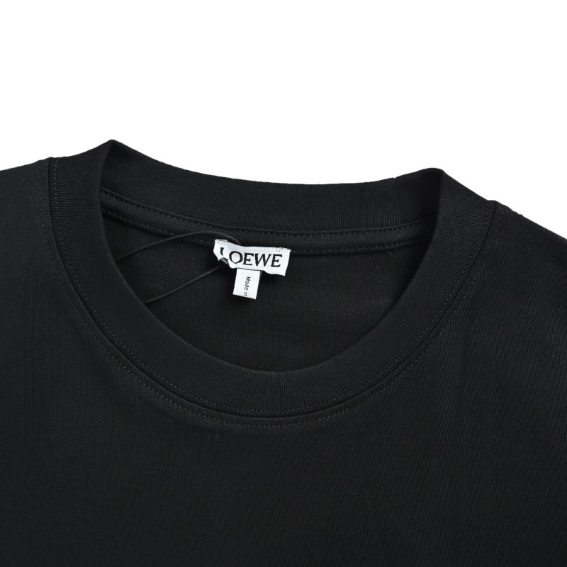 Loewe Anagram Black T-Shirt Hot Pink Logo view