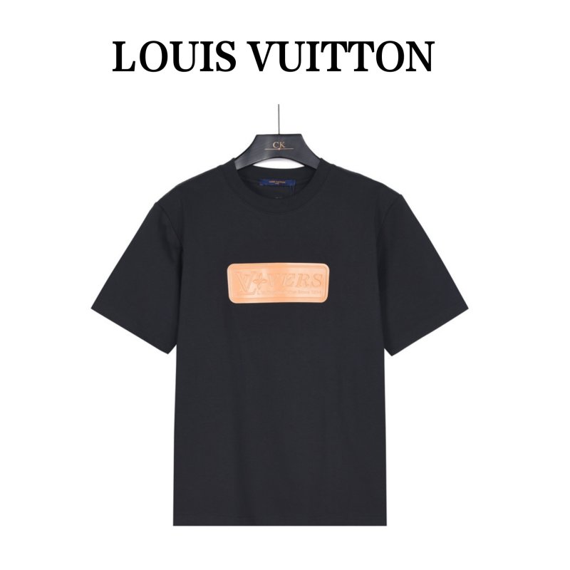 Louis Vuitton Leather Patch T-Shirt Black