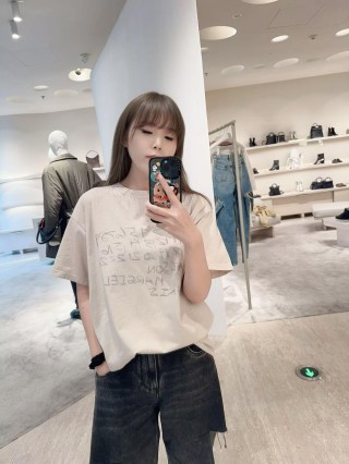 Essentials Cream Graphic Logo T-Shirt view 2