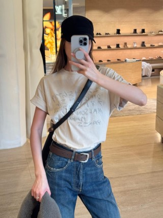 Essentials Cream Graphic Logo T-Shirt view 6