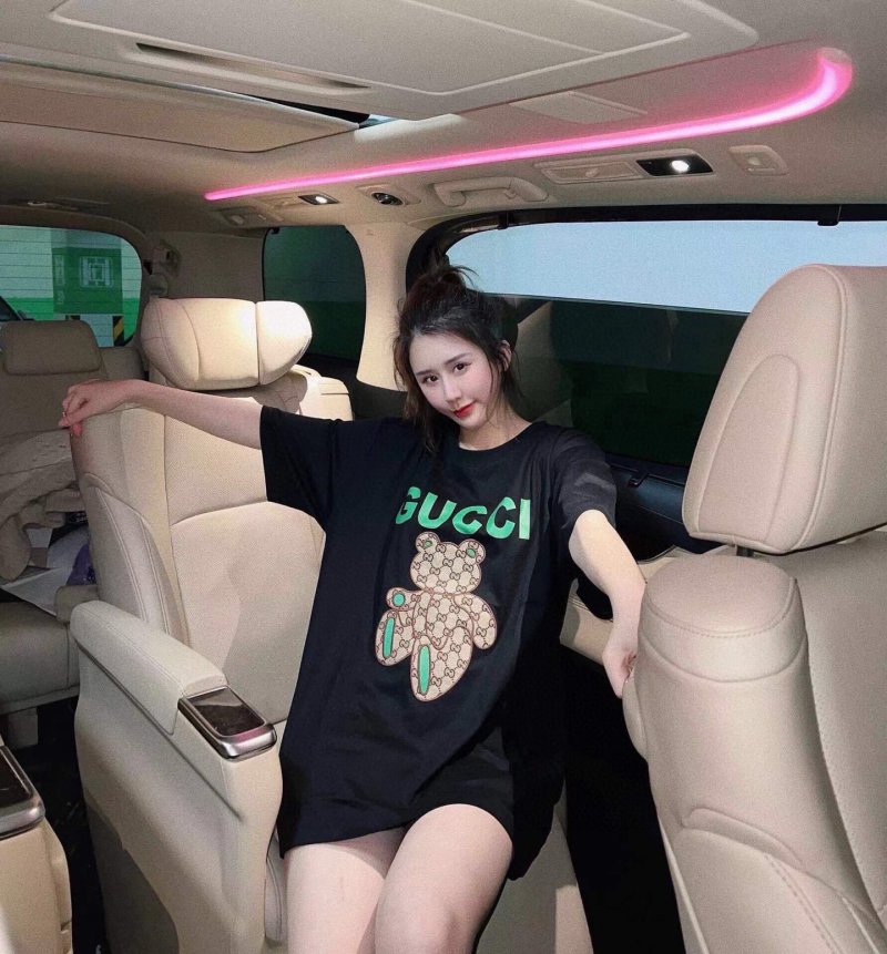 Gucci Teddy Bear Logo Black T-Shirt