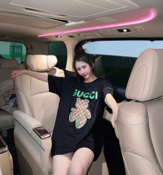 Gucci Teddy Bear Logo Black T-Shirt
