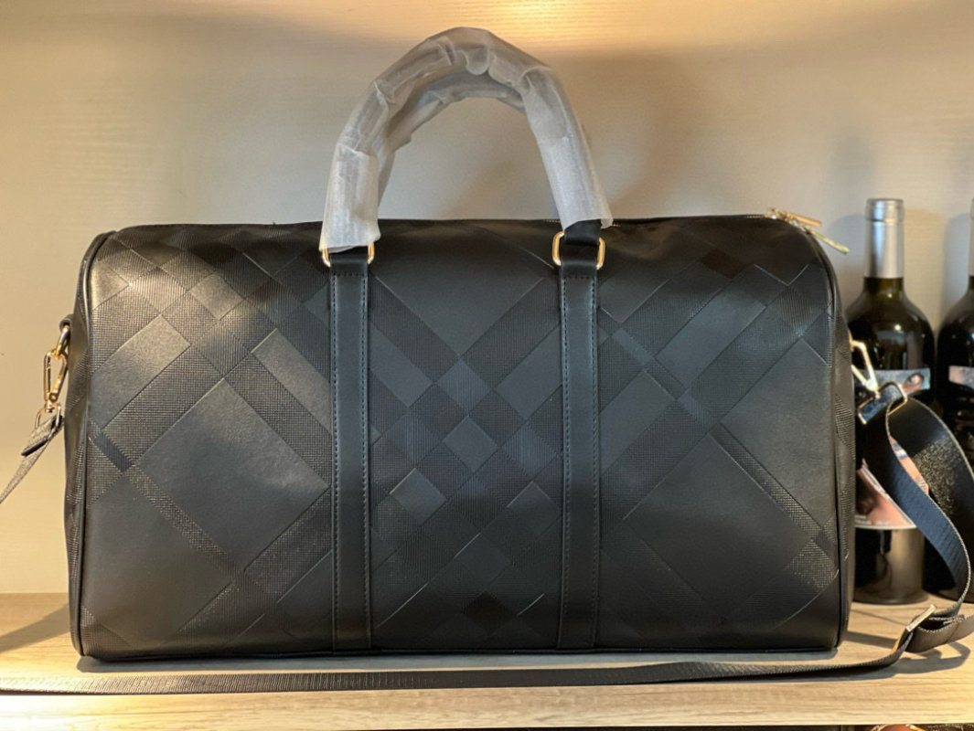 Burberry Black Quilted Travel Duffel Bag 50cm view