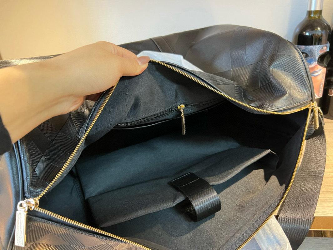 Burberry Black Quilted Travel Duffel Bag 50cm view