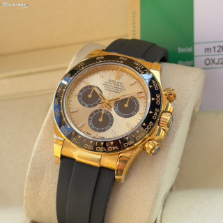 Rolex Daytona Gold Chronograph Black Ceramic Bezel view 5