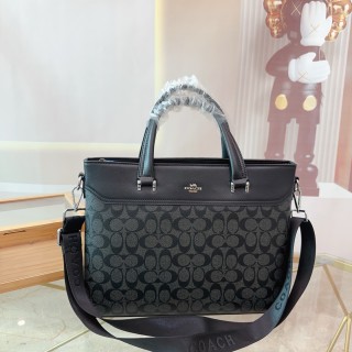 Coach Signature Briefcase Business Bag Black