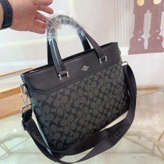 Coach Signature Briefcase Business Bag Black view 3