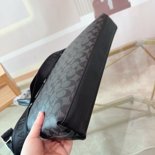 Coach Signature Briefcase Business Bag Black view 6