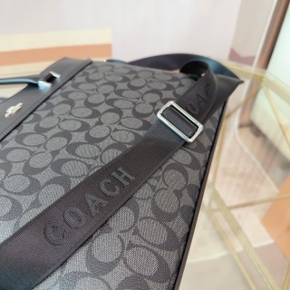 Coach Signature Briefcase Business Bag Black view 7