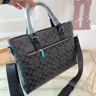 Coach Signature Briefcase Business Bag Black view 8